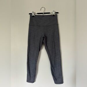 Lululemon Align Pant II 25" Mini Heathered Herringbone Black and White